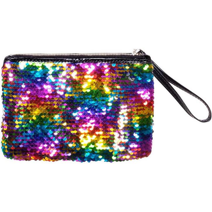 Handtasche Regenbogen Pailletten