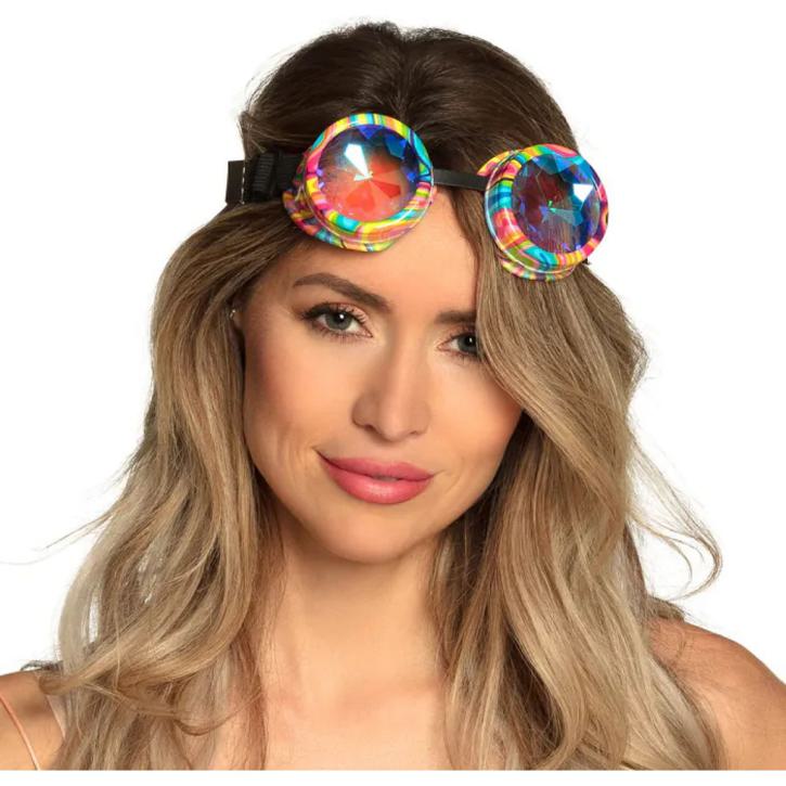Brille Bubble Steampunk neonbunt