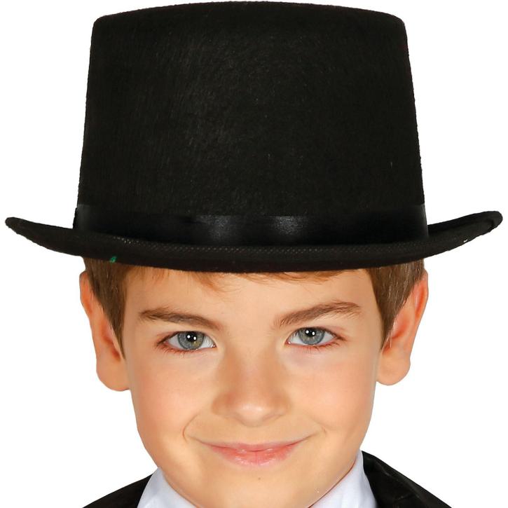 Zylinder Filz schwarz Kinder