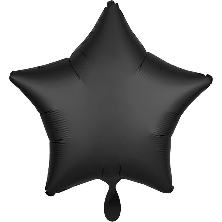 Folienballon Stern Satin schwarz 48cm