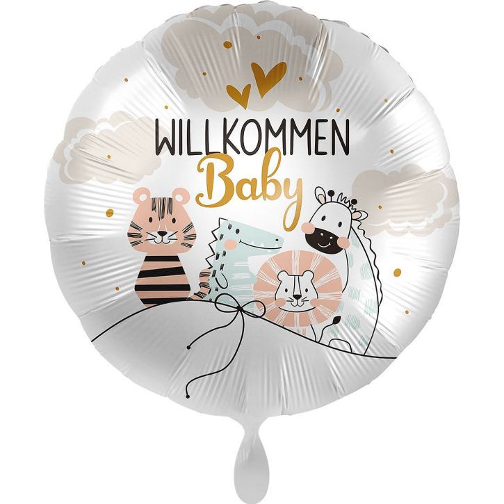 Folienballon Willkommen Baby