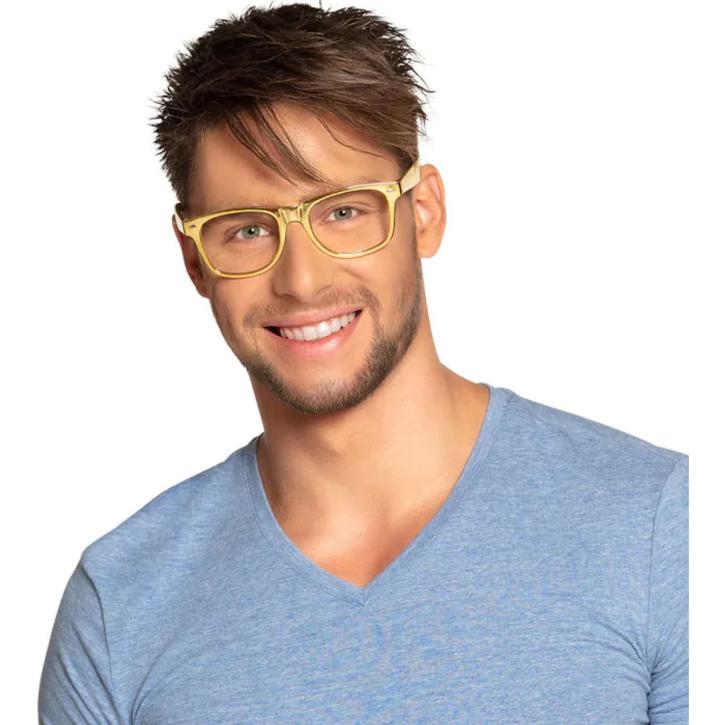 Brille ohne Gläser gold