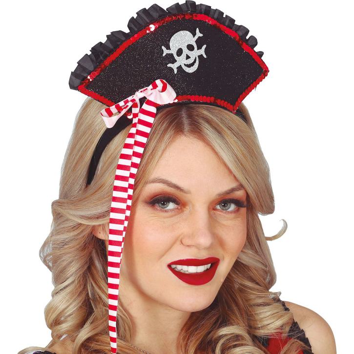 Haarreif Pirat Totenkopf