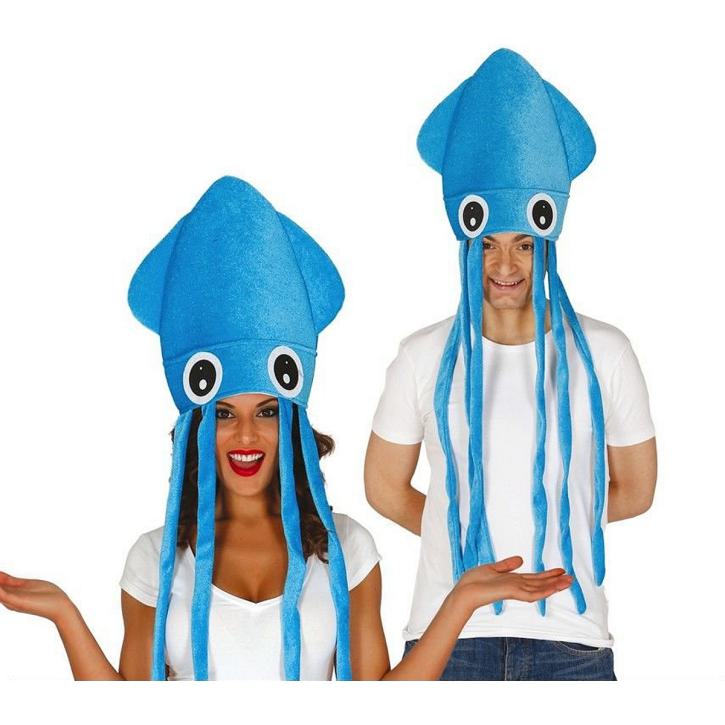 Hut Oktopus Krake blau