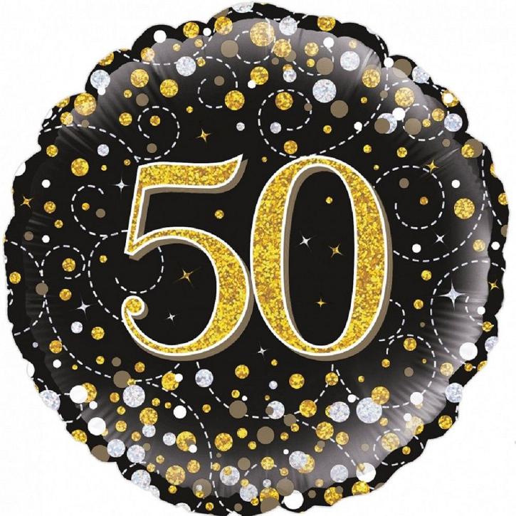 Folienballon HB 50 schwarz-gold