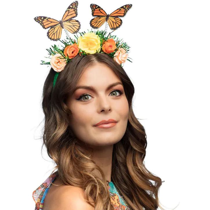 Haarreif Schmetterling Blumen