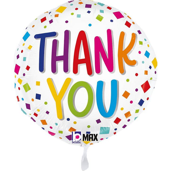 Folienballon thank you  43 cm
