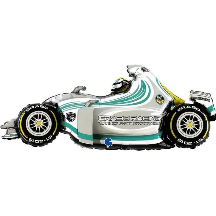 Folienballon Sportauto silber 107 cm