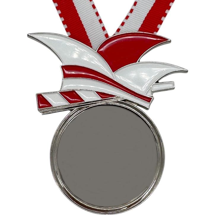 Karnevalsorden Narrenkappe rot-weiß