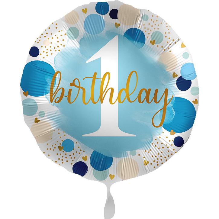 Folienballon 1.Geburtstag blau