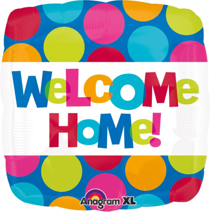 Folienballon Welcome Home bunt