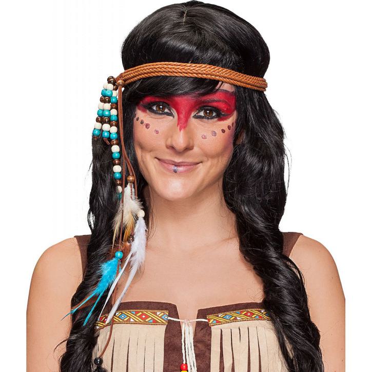 Kopfband Indianerin mit Schmuck