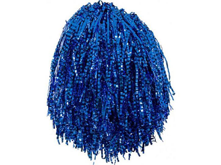 Cheerleader Pompon blau metallic