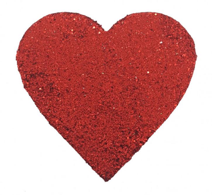 Styropor-Glimmer Herz rot