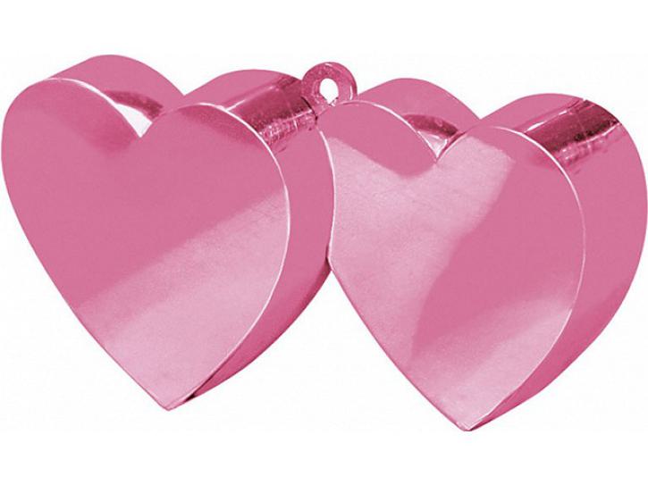 Ballongewicht Herz doppelt rosa