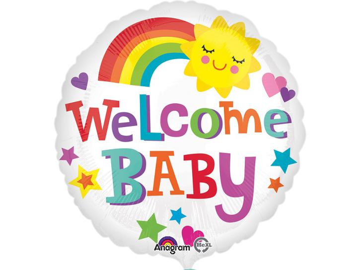 Folienballon Welcome Baby 45 cm