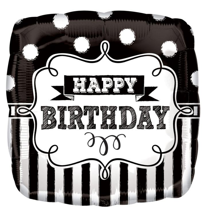 Folienballon Chalkboard Happy Birthday