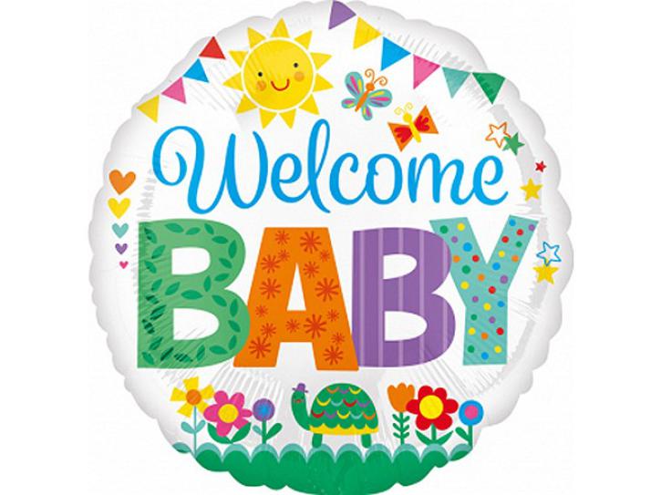 Folienballon Welcome Baby 48cm