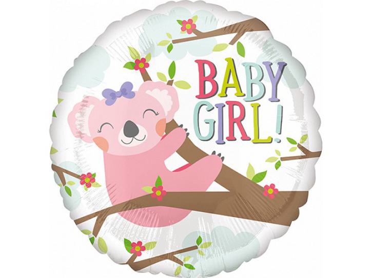 Folienballon Koala Baby Girl 48cm