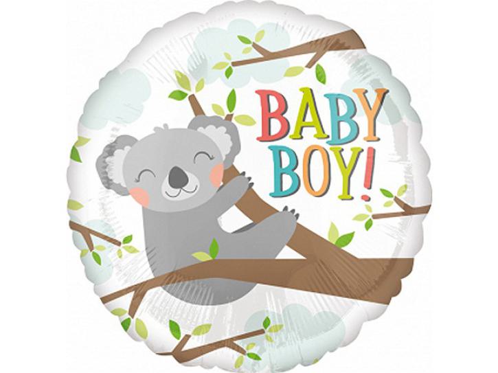 Folienballon Koala Baby Boy 48cm