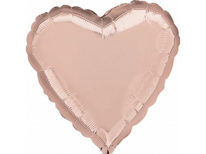 Folienballon Herz rose gold 48cm