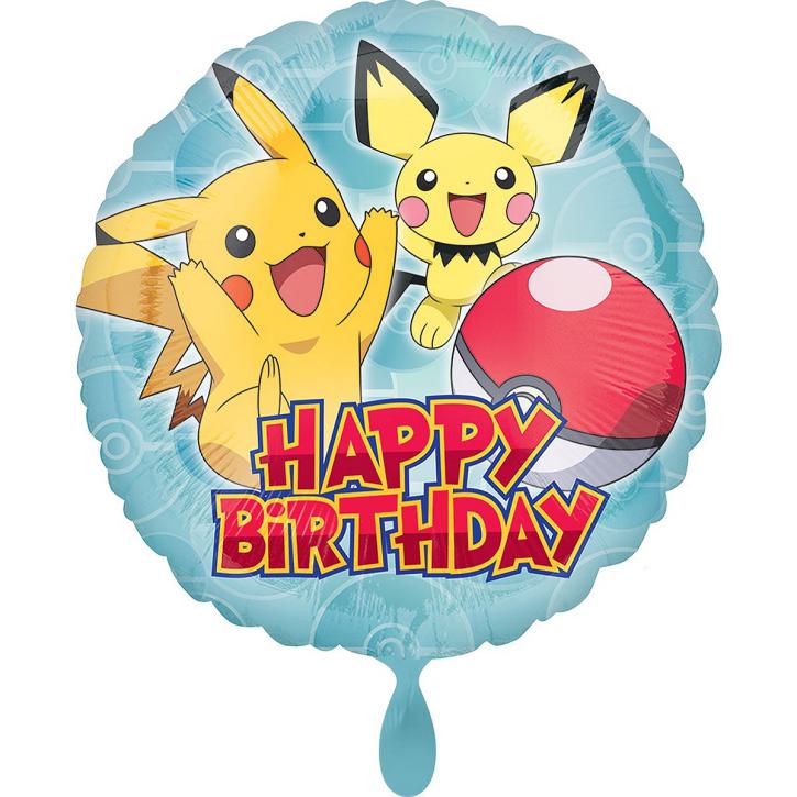 Folienballon Pokemon HBD 43 cm