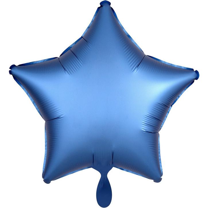 Folienballon Stern Satin blau 48cm