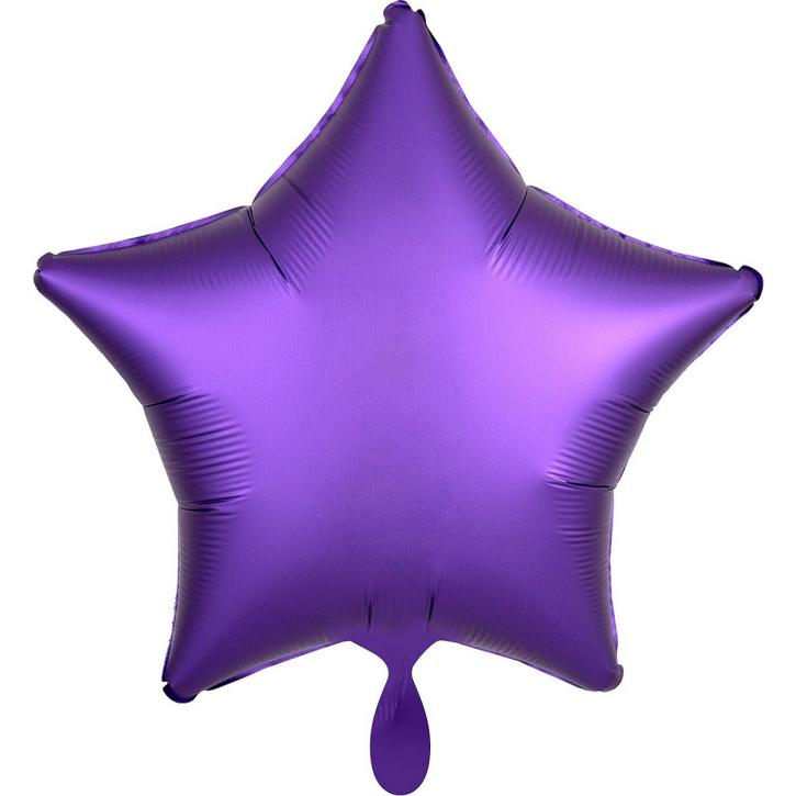 Folienballon Stern violett 48cm
