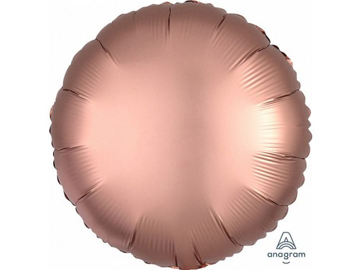 Folienballon Kreis matt rosegold 48cm