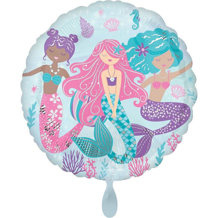 Folienballon Shimmering Mermaid 43 cm