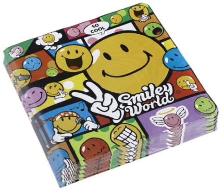 Servietten Smiley Comic 20 Stk.