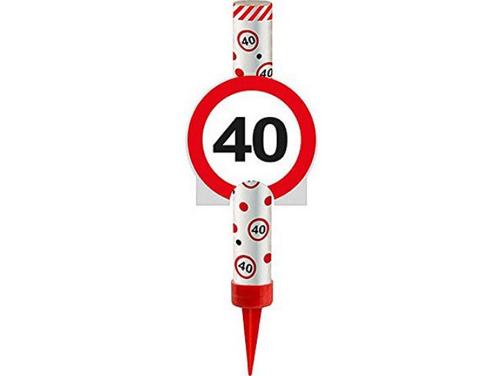 Eisfontäne Verkehrschild 40