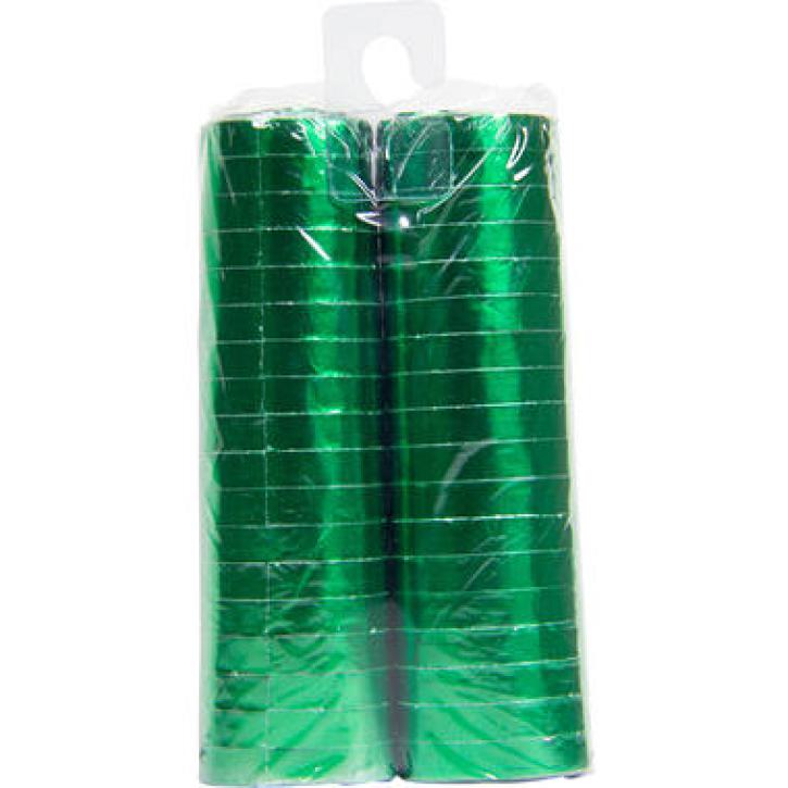 Luftschlangen Metallic grün 2 Stk.