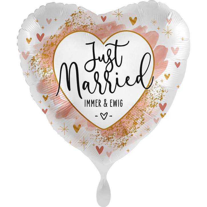 Folienballon Just Married rosegold