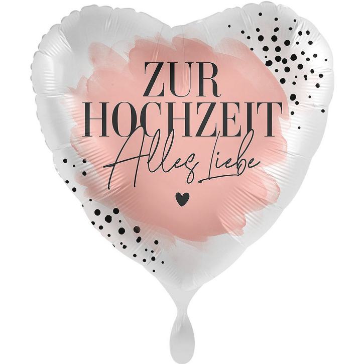 Folienballon Hochzeit Alles Liebe rosegold