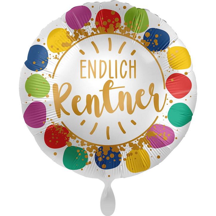 Folienballon endlich Rentner