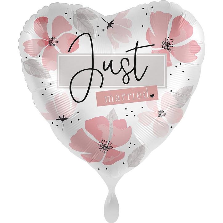 Folienballon Just Married Soft Florals