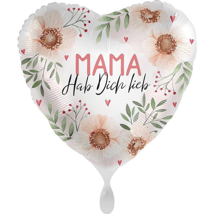 Folienballon Mama Hab dich lieb 45 cm