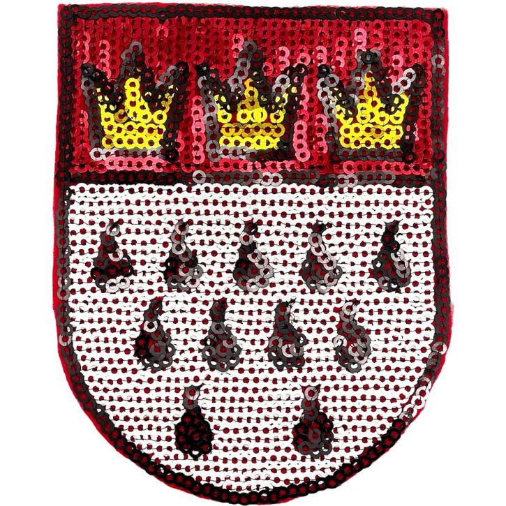Bügelbild Pailletten Aufnäher Wappen