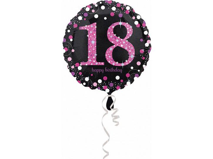 Folienballon 18 pink celebration