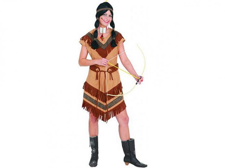 Kostüm Indianerin braunes Band Gr. 36
