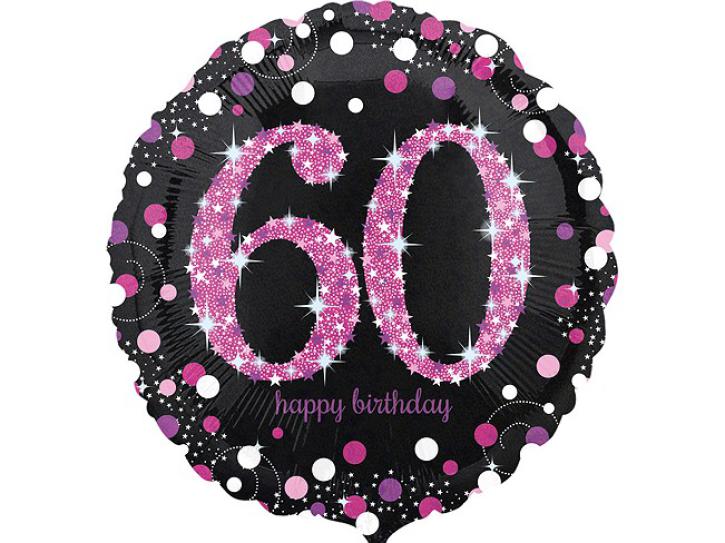 Folienballon 60 pink celebration