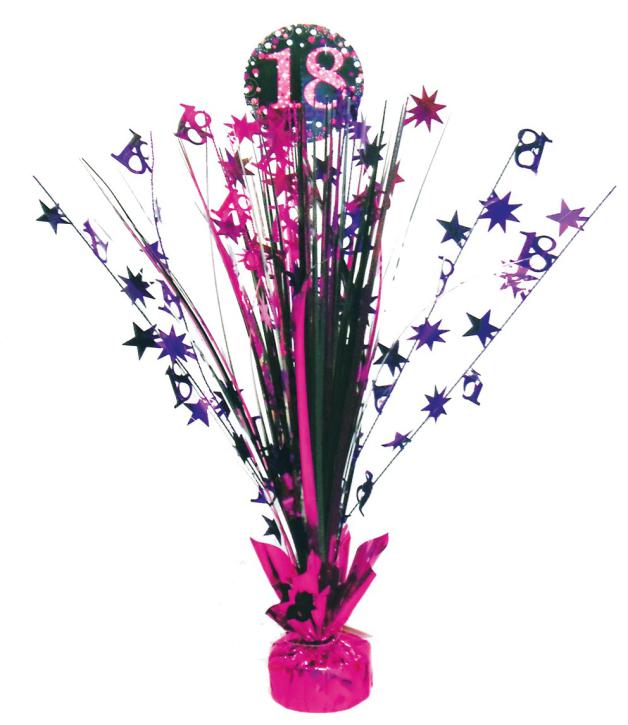 Tischfontäne 18. Geburtstag pink