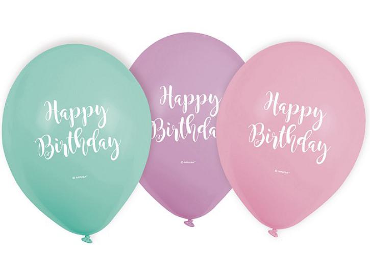Latexballons Happy Birthday 6 Stk.