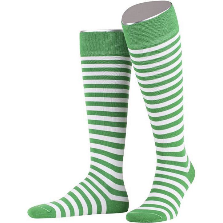Ringelstrumpf grün/weiß Gr. 42-44