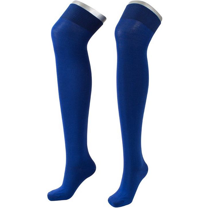 Overkneestrümpfe uni royalblau Gr. 42-44