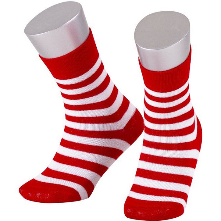 Ringelsocken Kinder rot/weiß Gr. 0-1