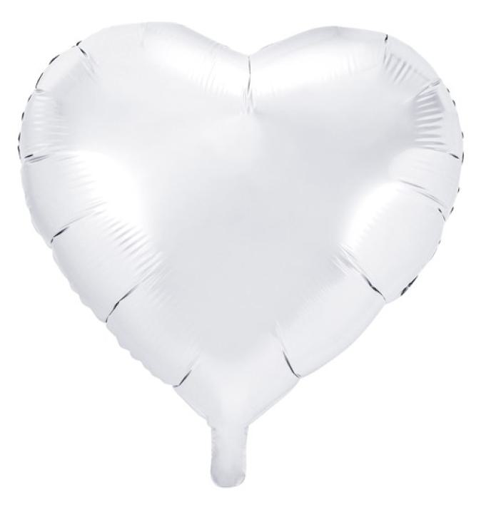 Folienballon Herz weiß 61cm