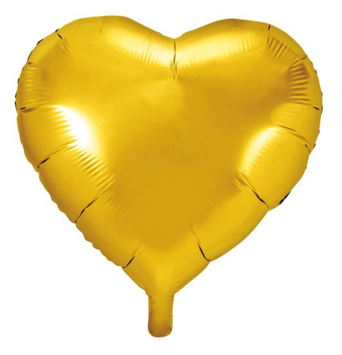 Folienballon Herz gold 61cm