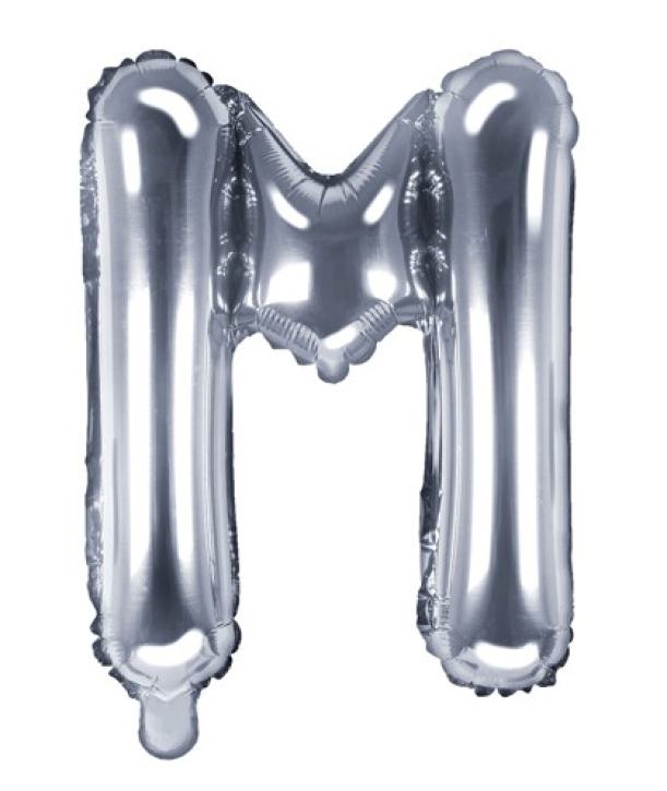 Folienballon Buchstabe M silber